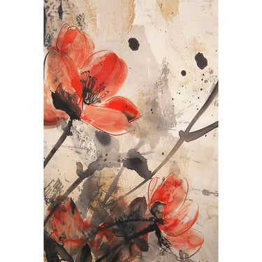 Japanese Flower Art Canvas